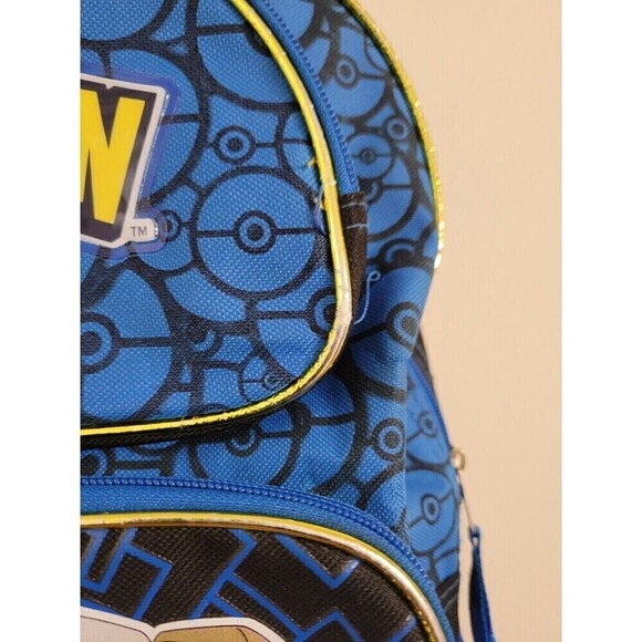 Pokemon Backpack Book Bag Nintendo Kids School Pikachu FAB Starpoint Black Blue - Picture 5 of 12